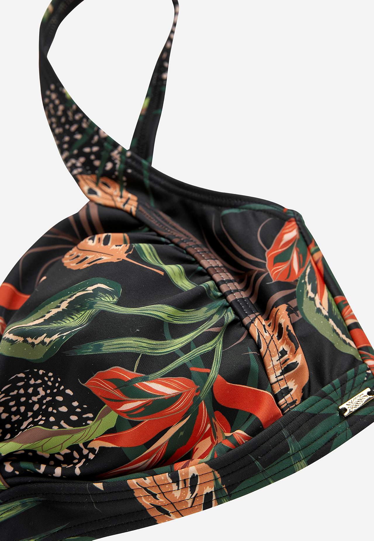 Patterned bikini bra