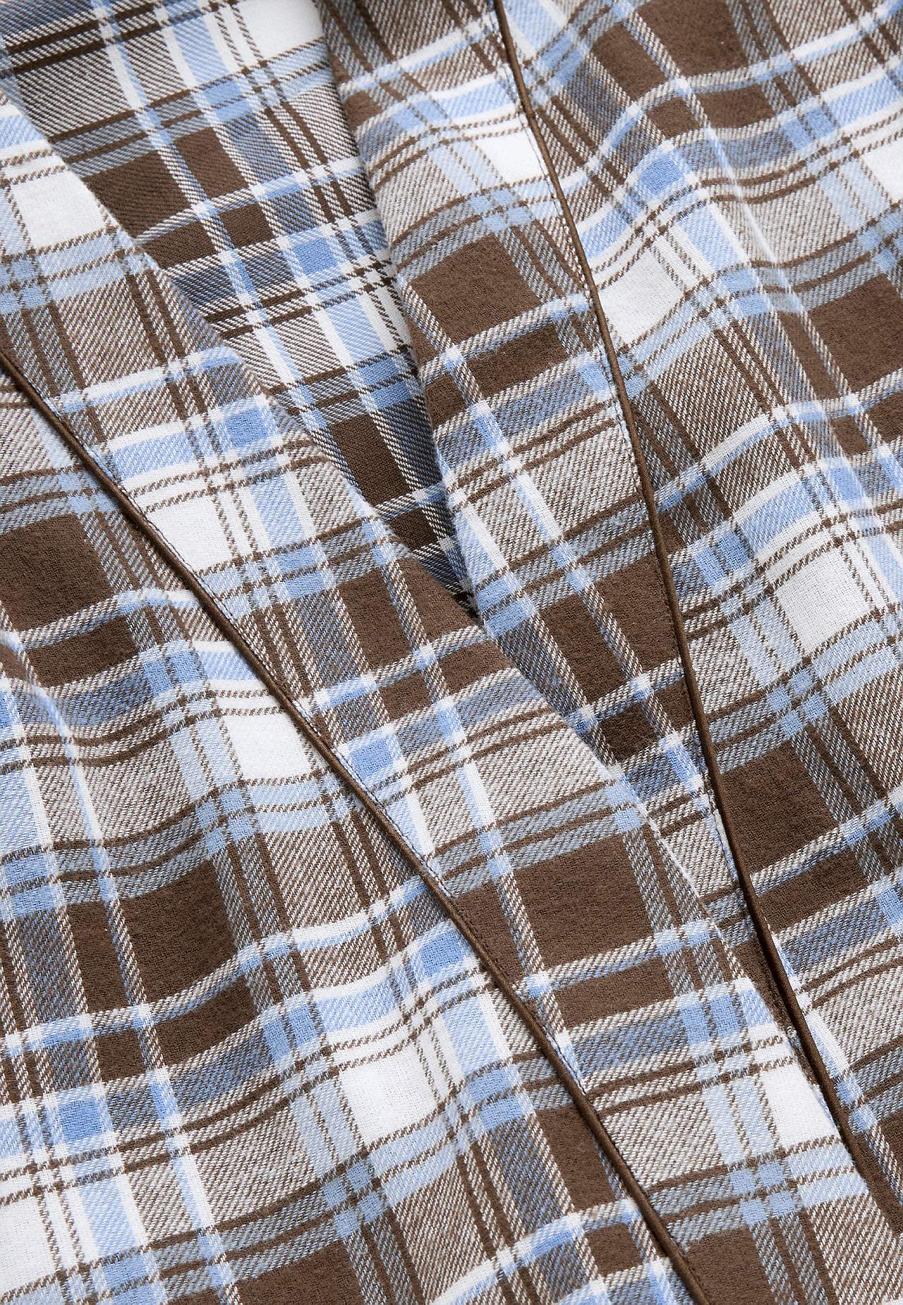 Ruudullinen aamutakki flanellista