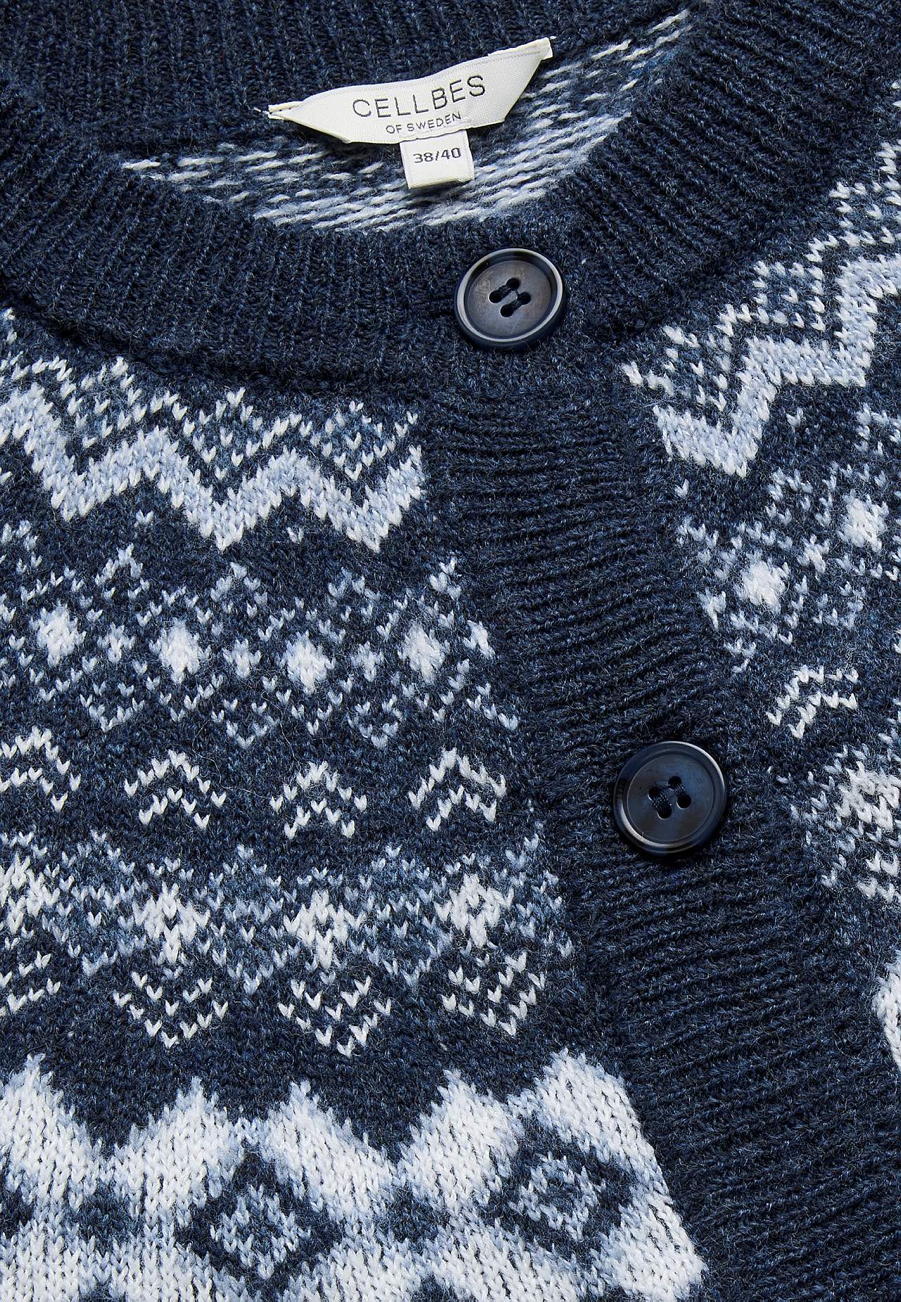 Jacquardstickad cardigan