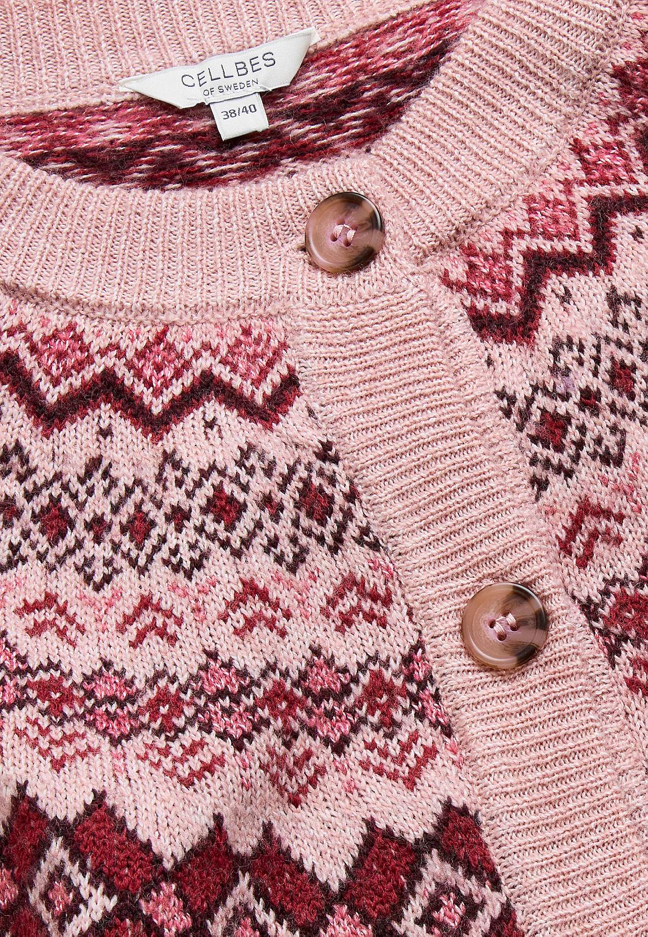 Jacquardstickad cardigan