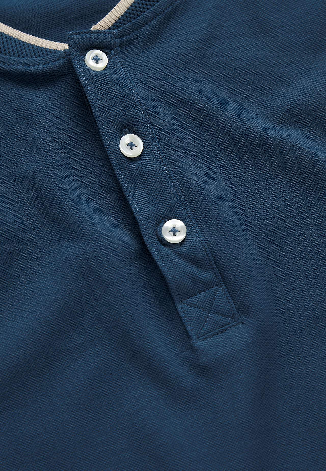 Long-sleeved polo shirt in cotton