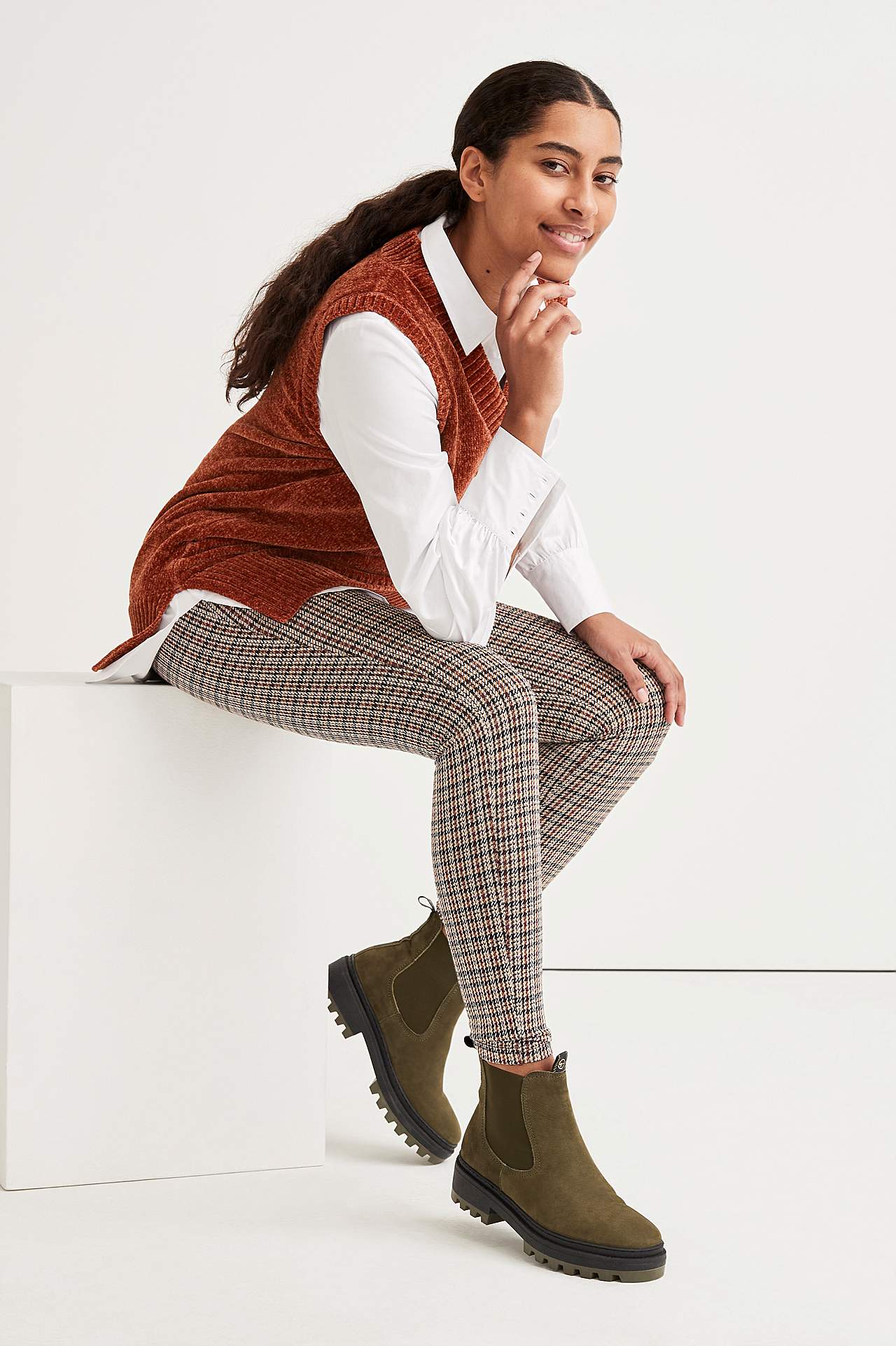 Soft waistcoat in chenille
