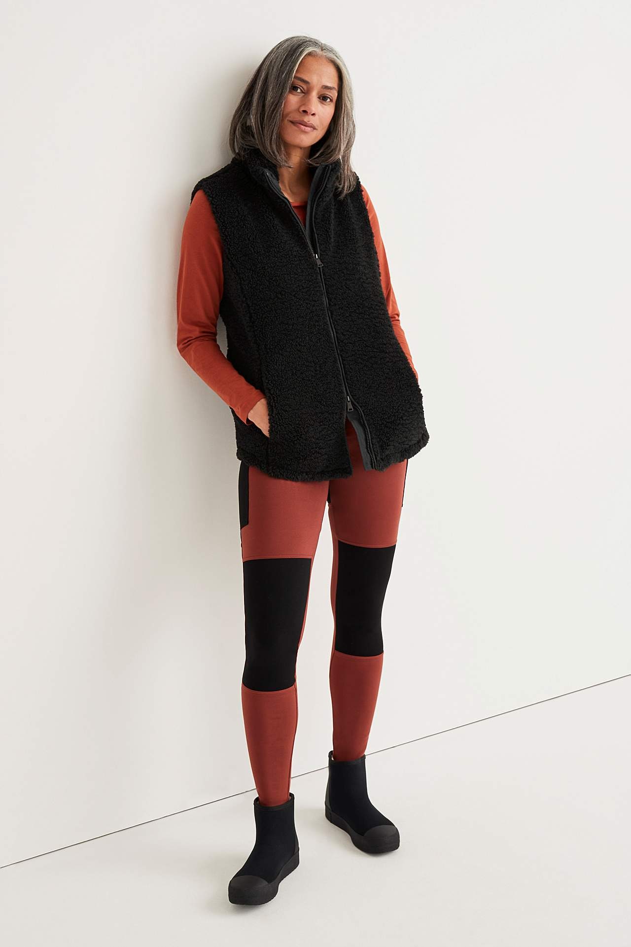 Waistcoat in pile Theresia