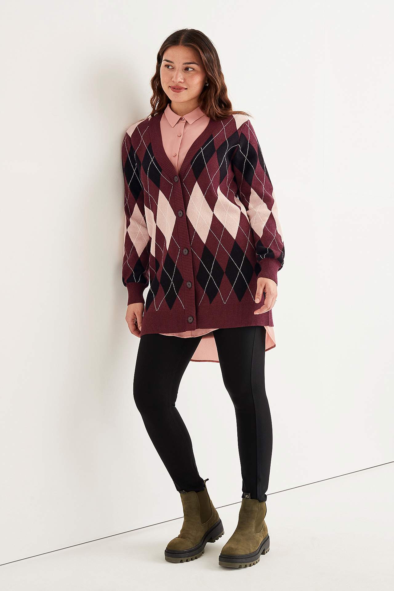 Stitch knit cardigan