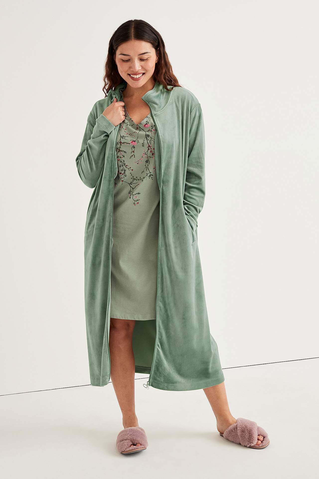 Nightdress in organic cotton 2-pack