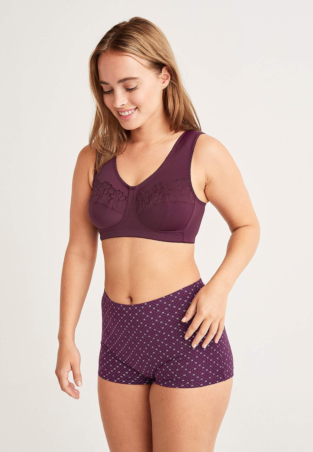 Soft bra with embroidery Lily 2-pack