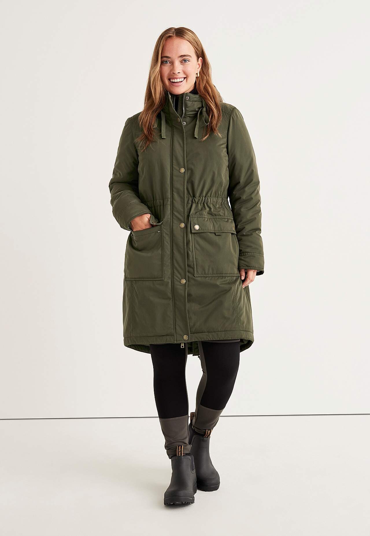 Parka with pile lined hood