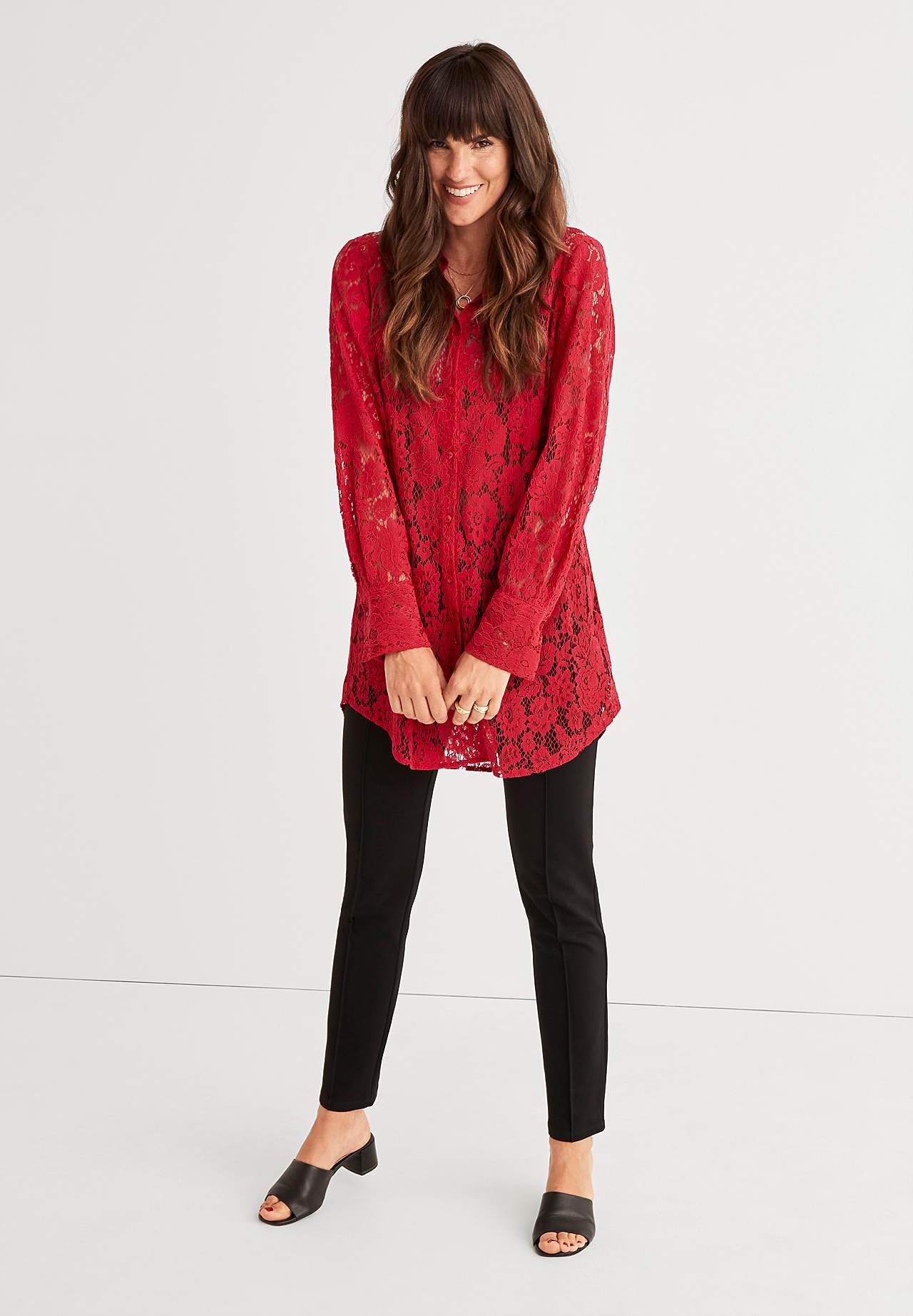 Long-sleeved lace tunic Ariel