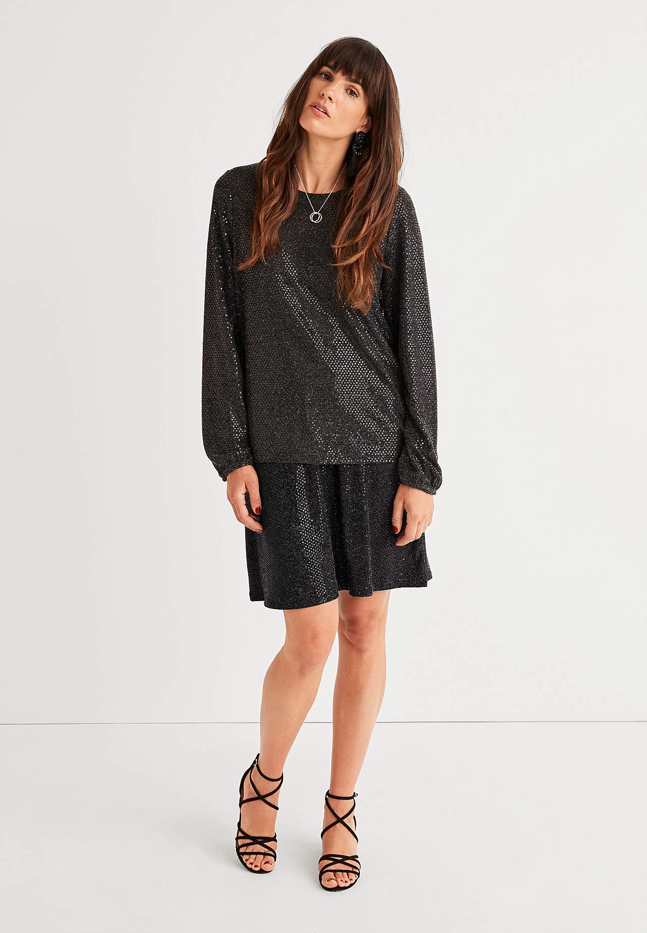 Glittery skirt with paillettes Petra