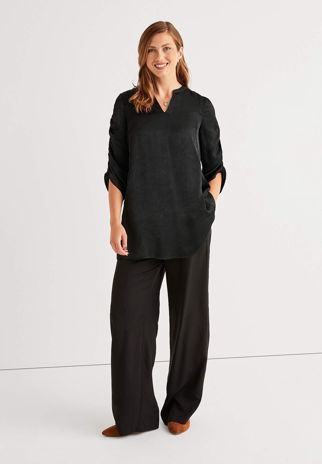 Tunic top in satin