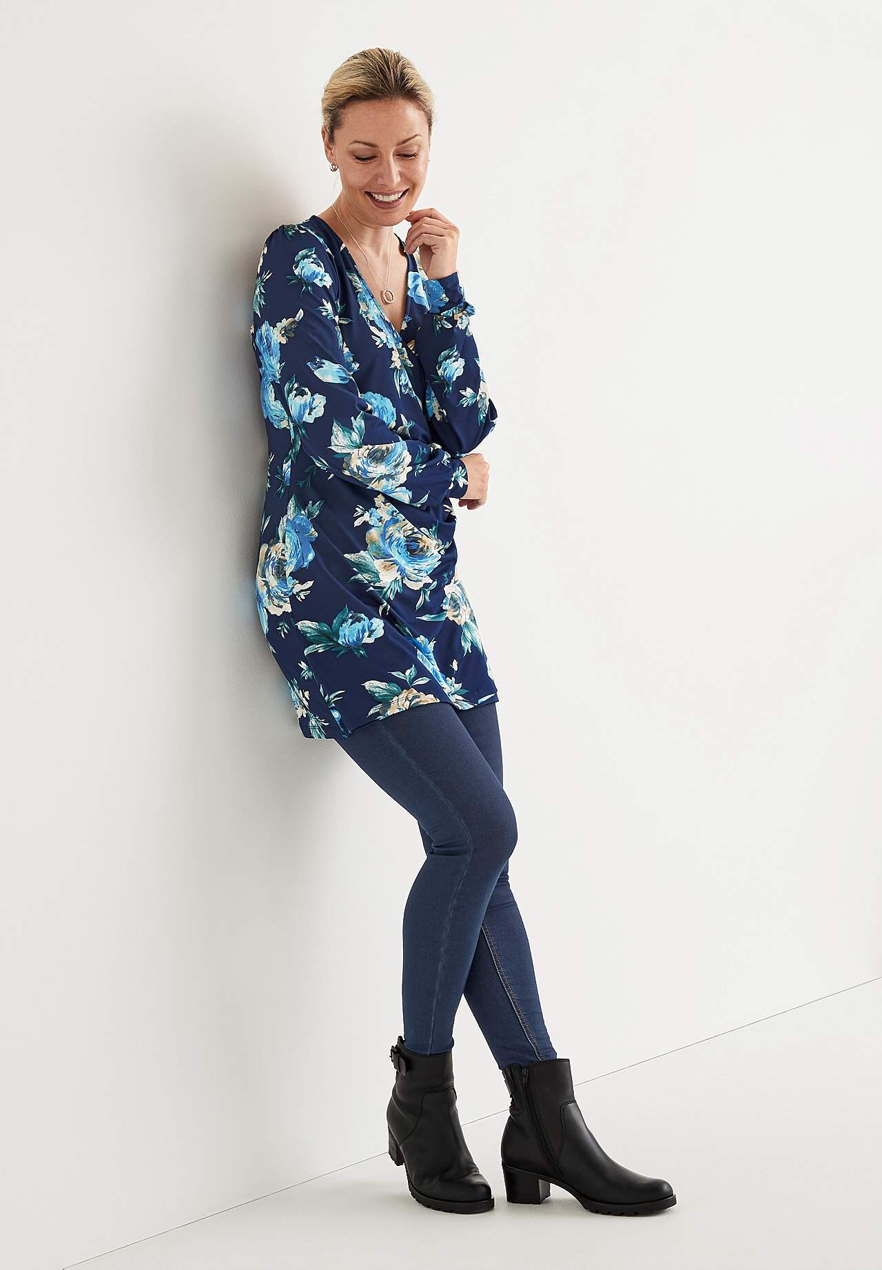 Denim leggings