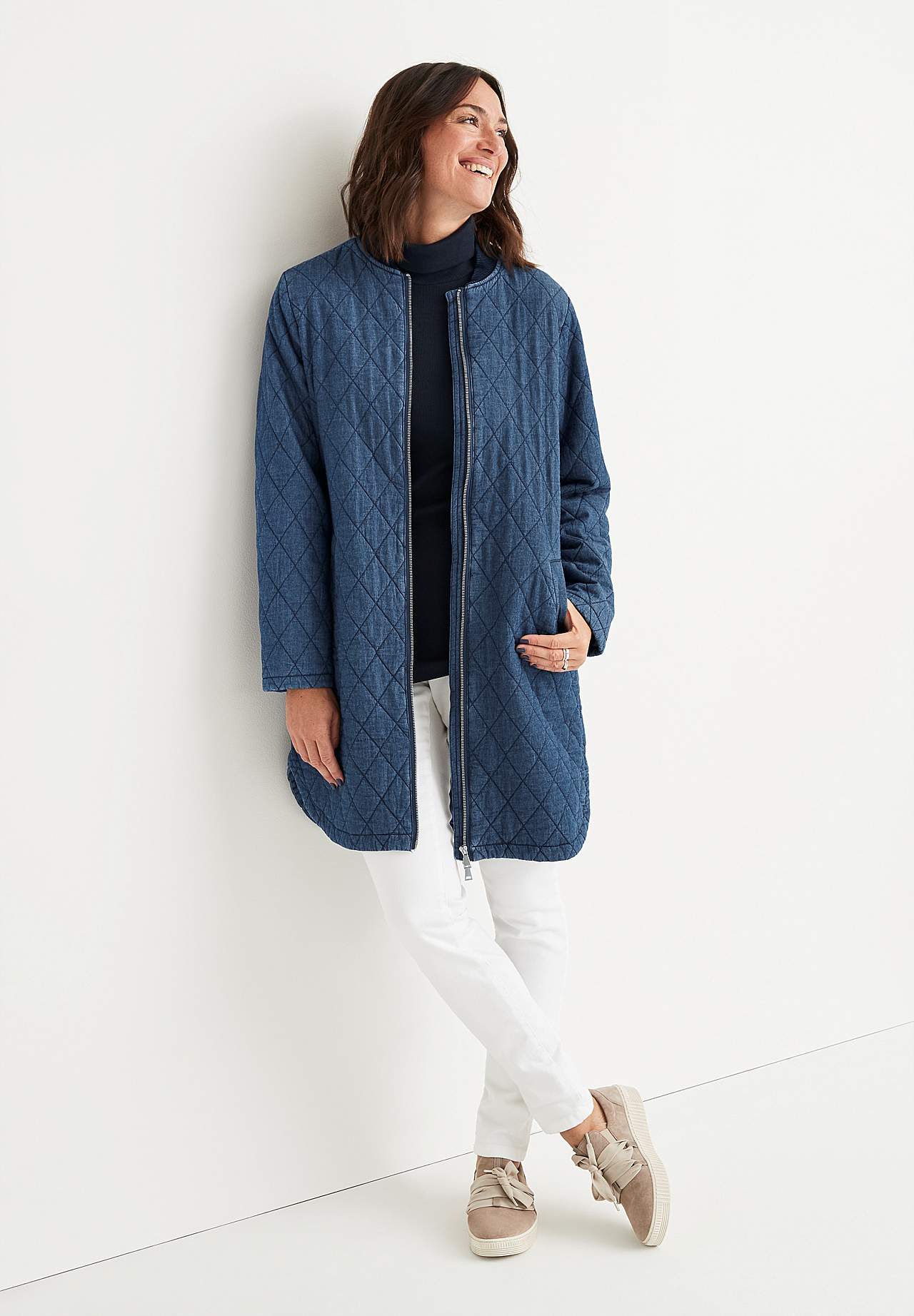 Quilted denim jacket