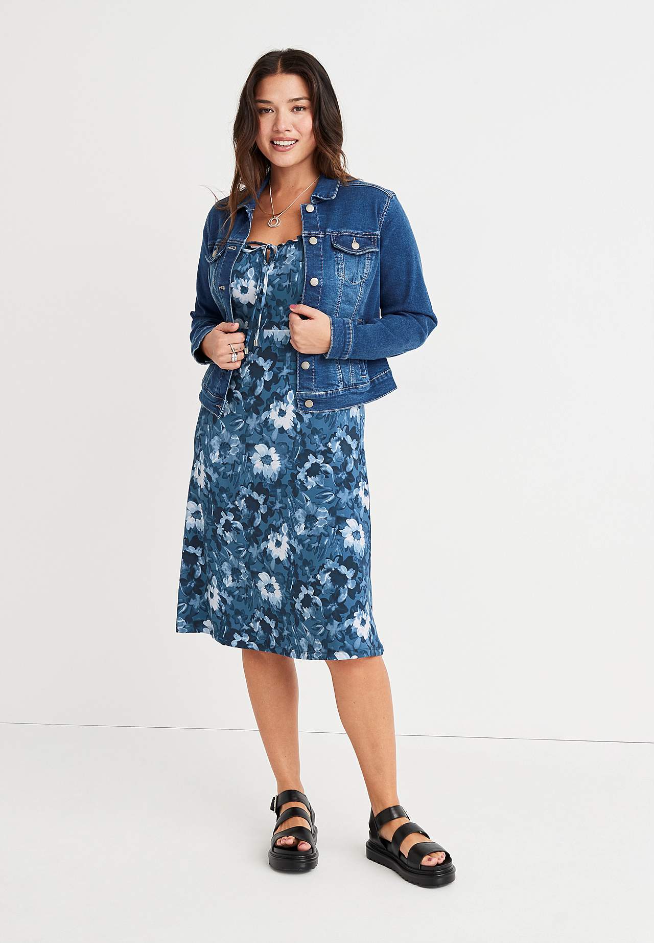 Patterned off-shoulder dress