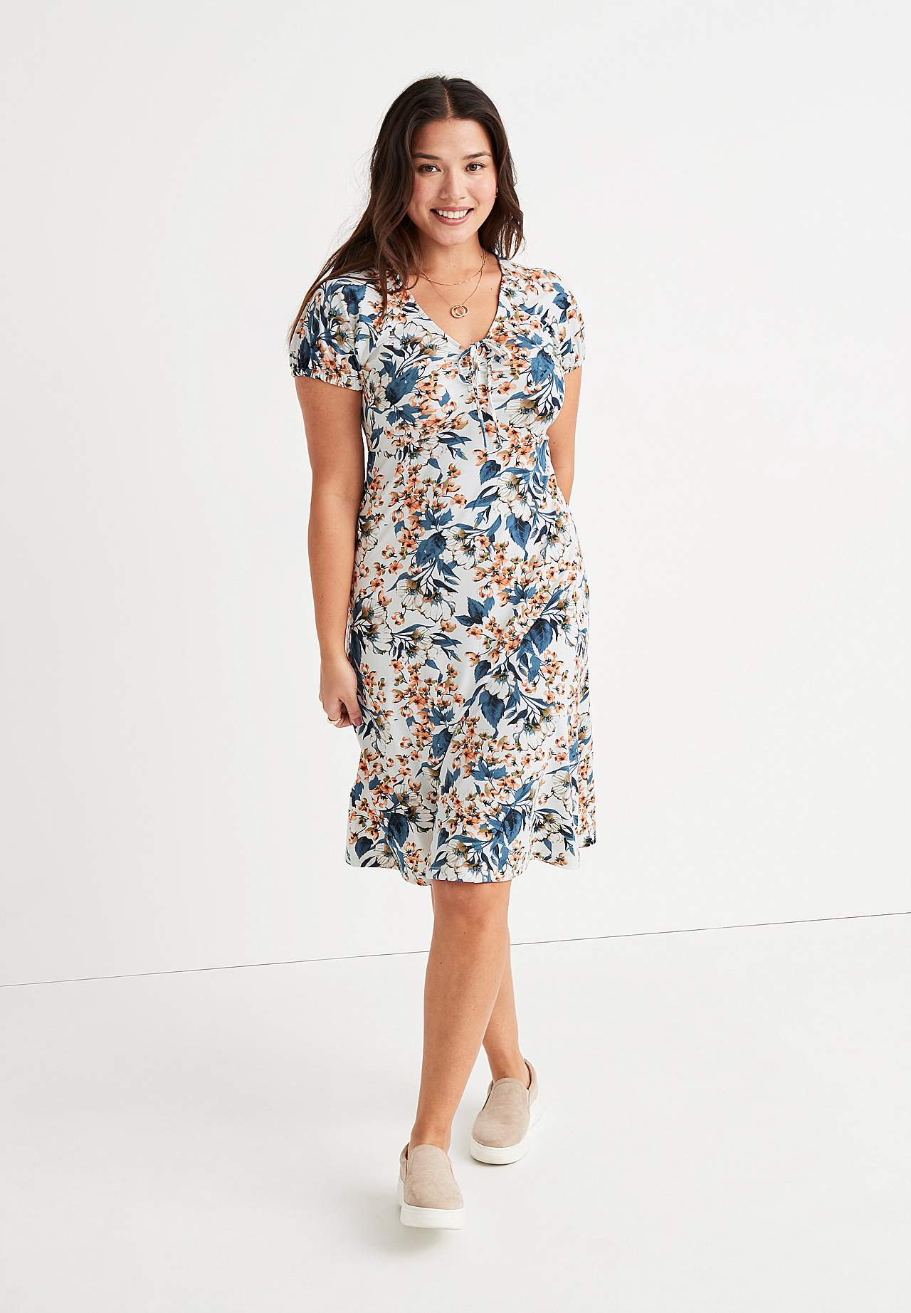 Patterned jersey dress