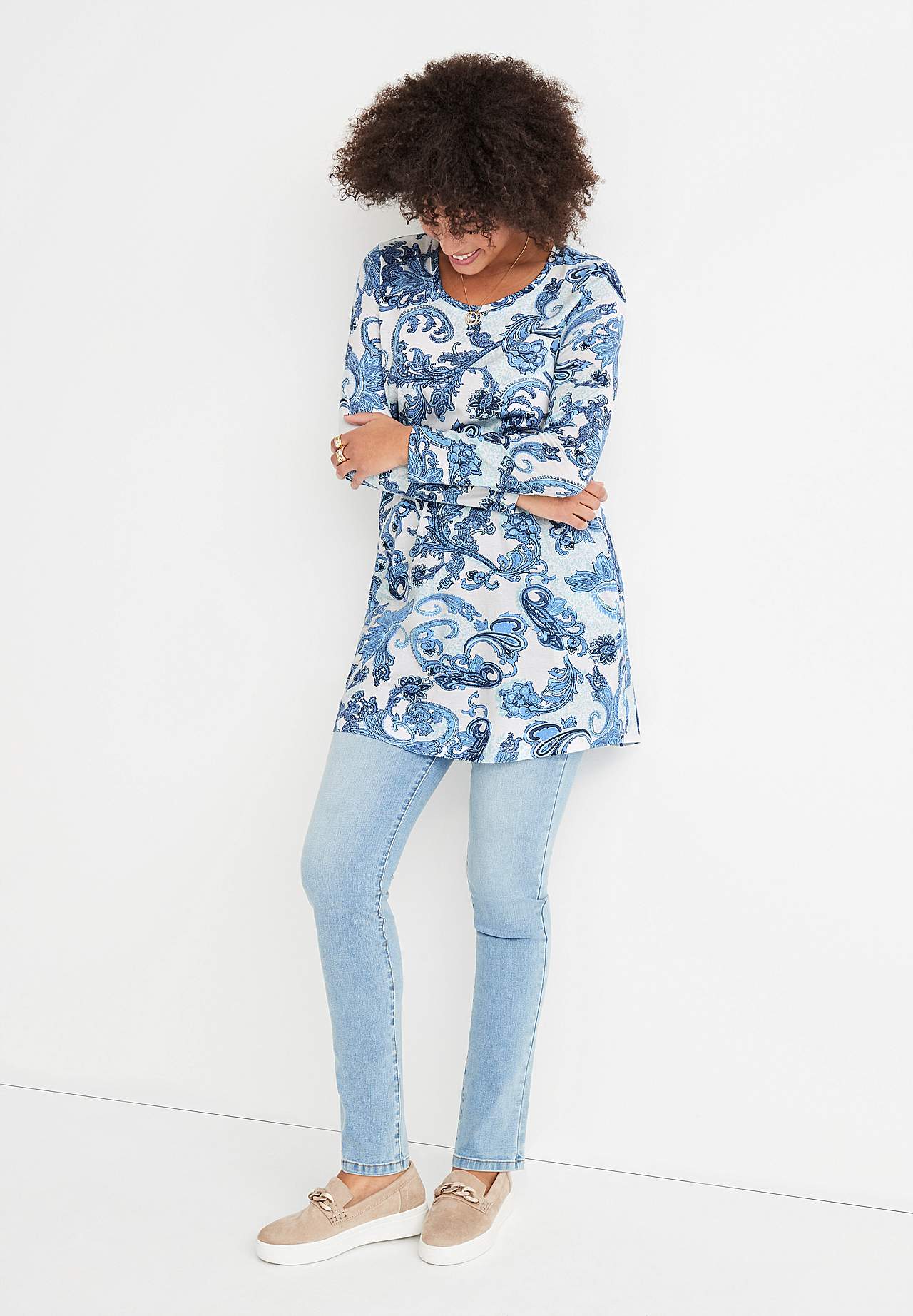 Patterned jersey tuniq Amira