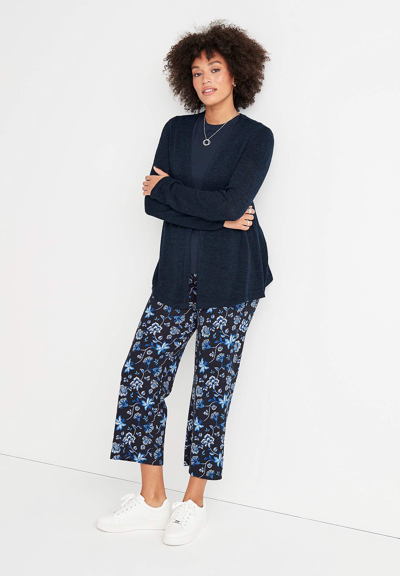 Patterned culotte trousers