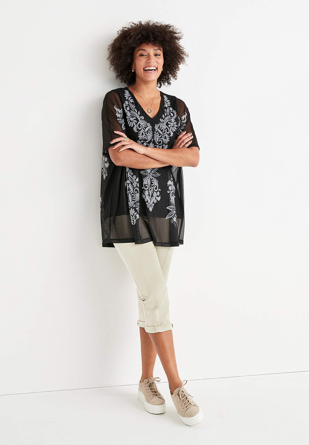 Tunic top in mesh