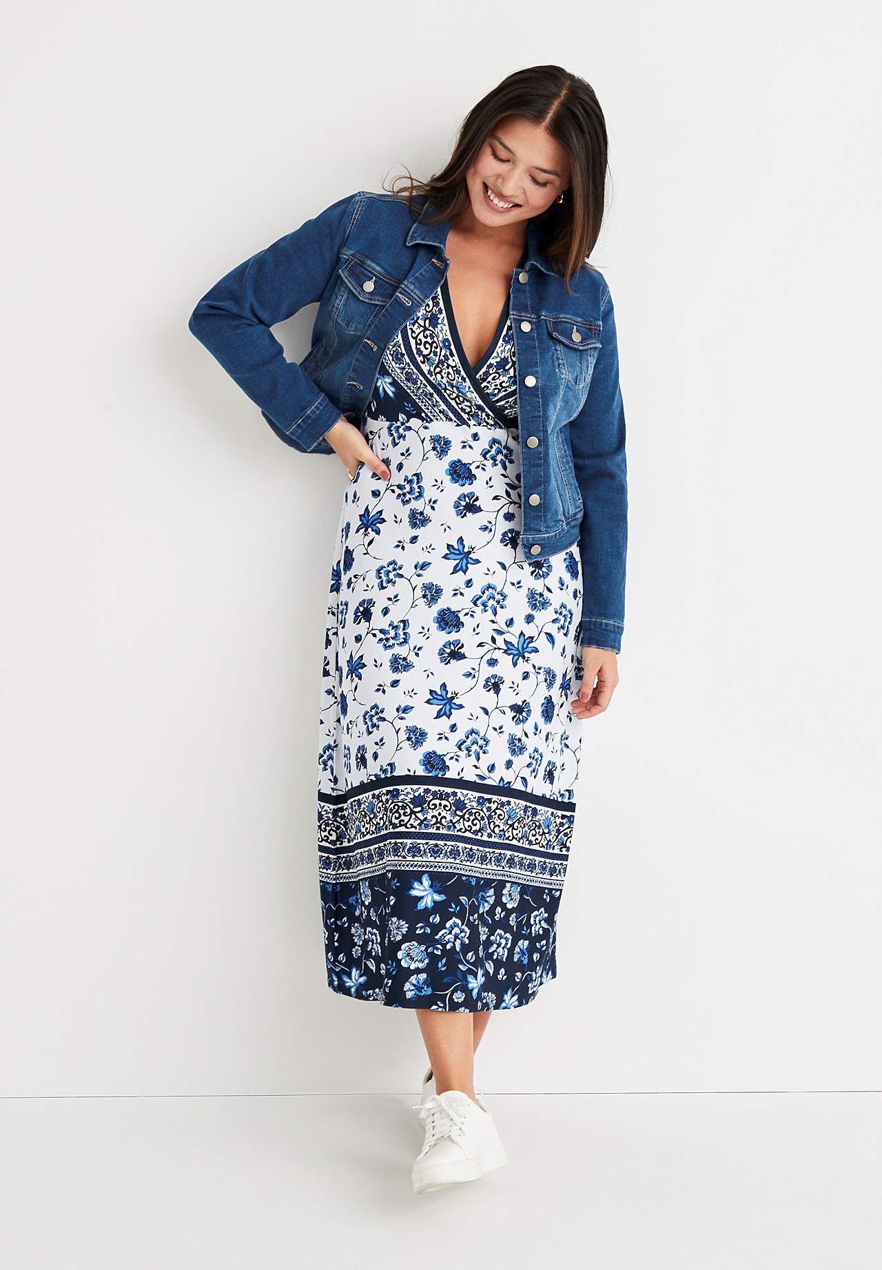 Patterned jersey dress