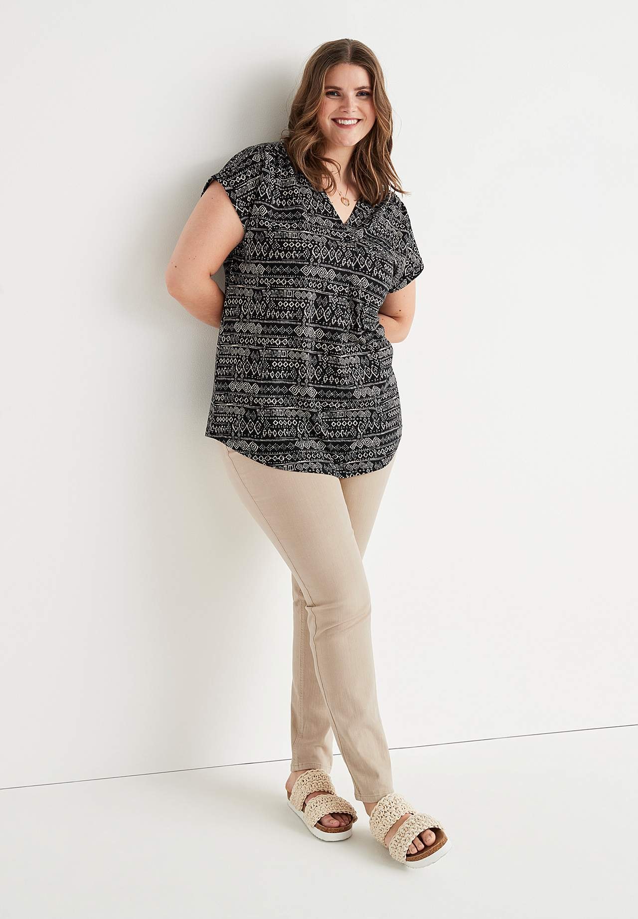 Short-sleeved jersey tuniq