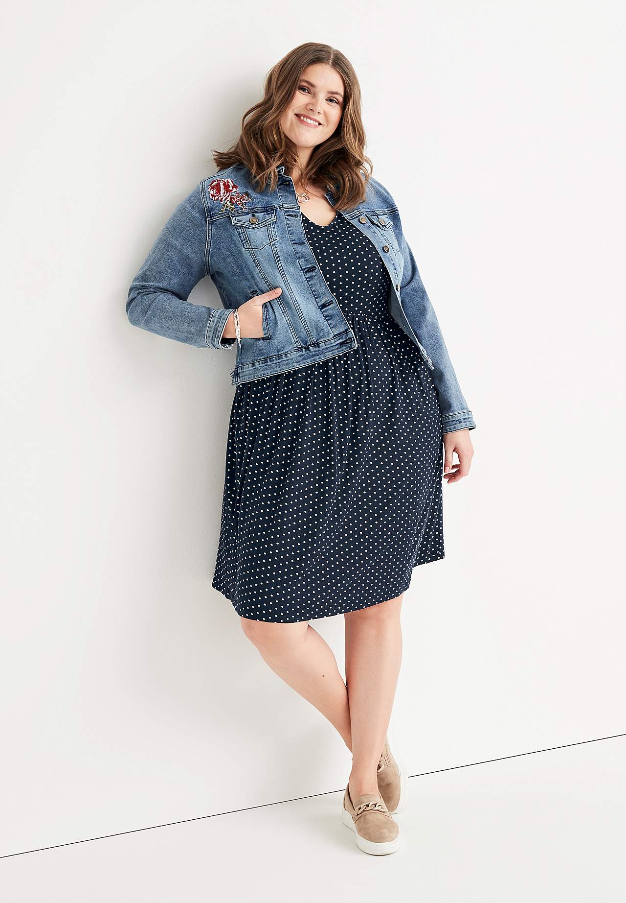 Patterned jersey dress