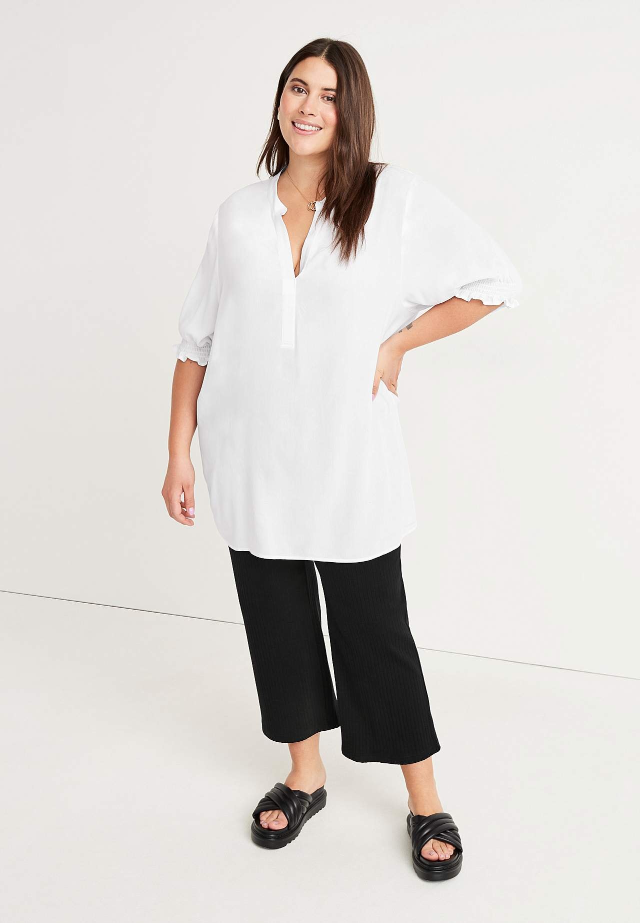 Ribbed culottes