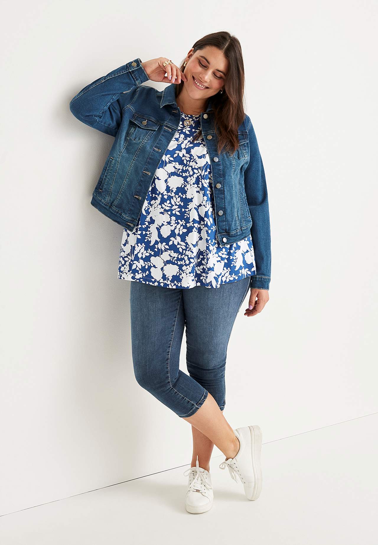 Super comfortable capri jegging in denim Elin
