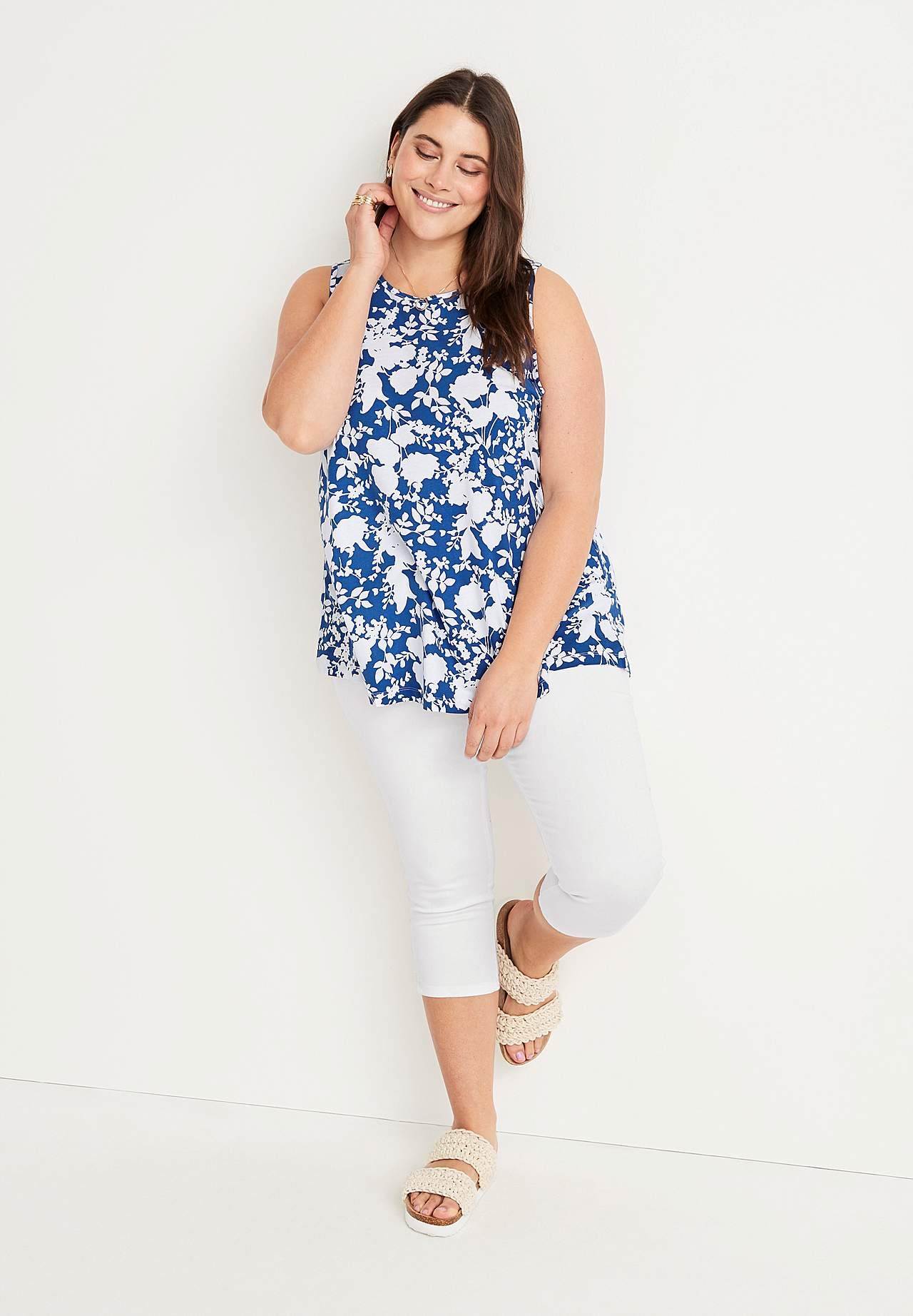 Sleeveless jersey top