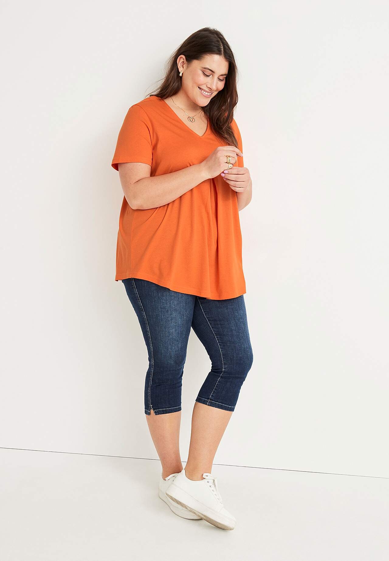 V-neck jersey top