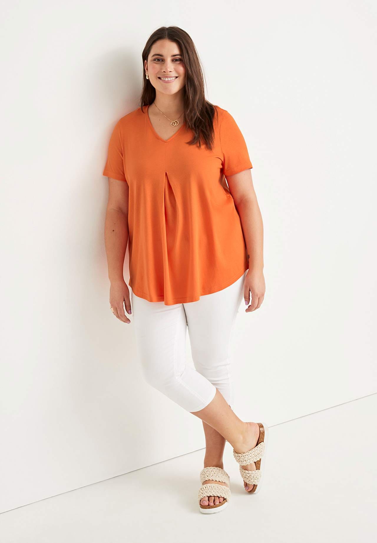 V-neck jersey top