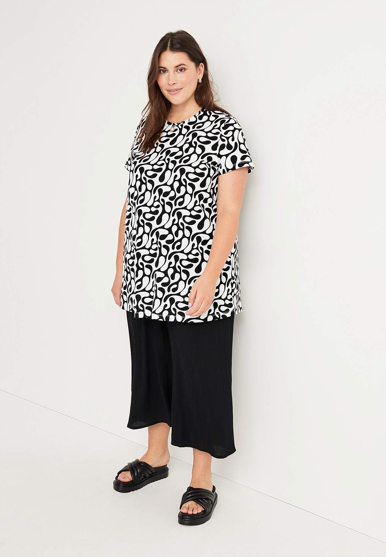 Short-sleeved jersey tuniq