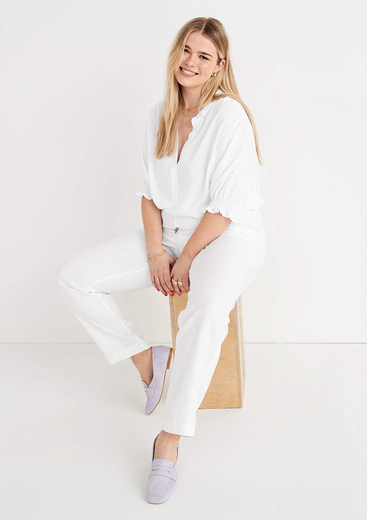 Linen Premium trousers with elastic i midjan