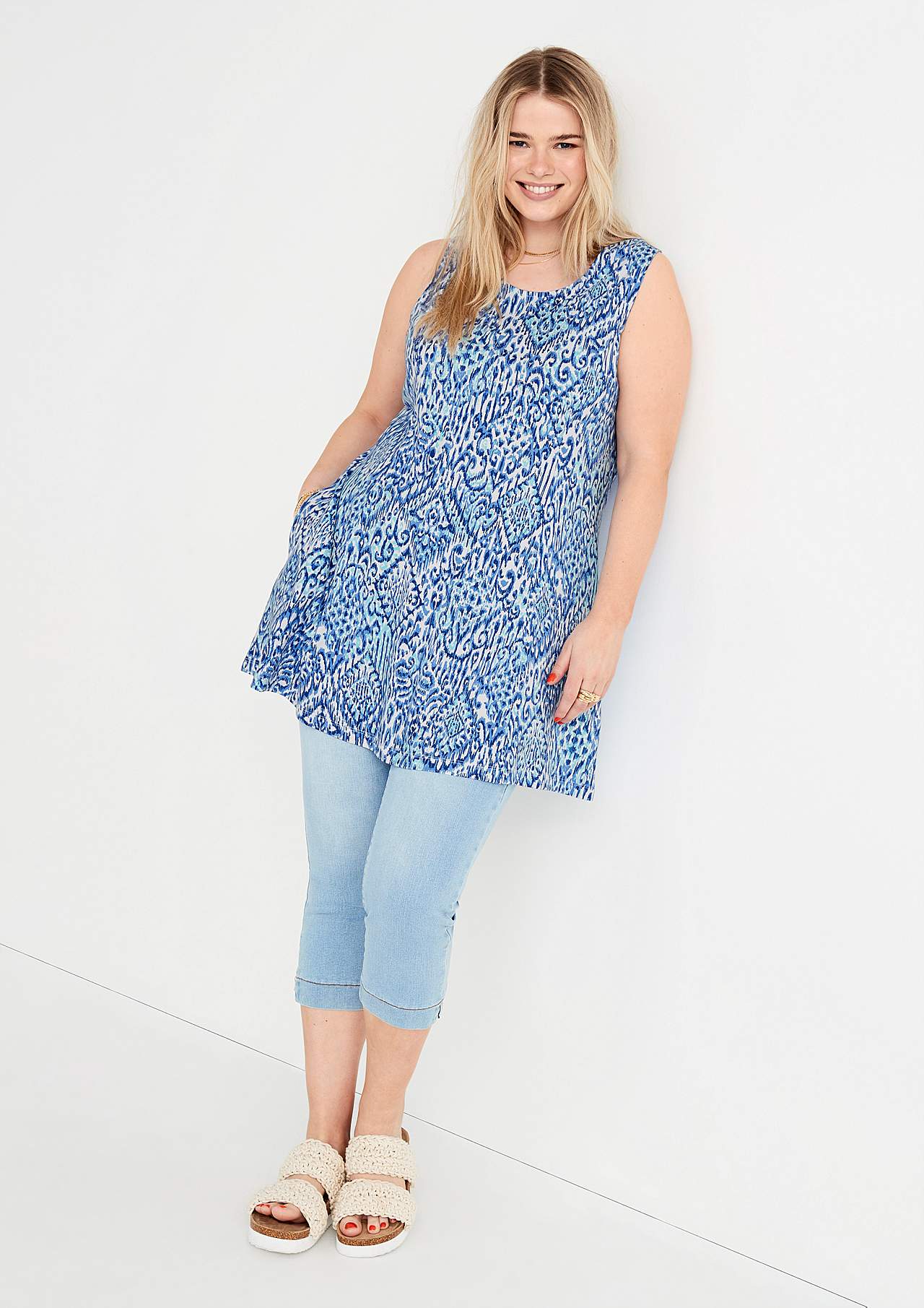 Sleeveless tunic with pockets Sofi