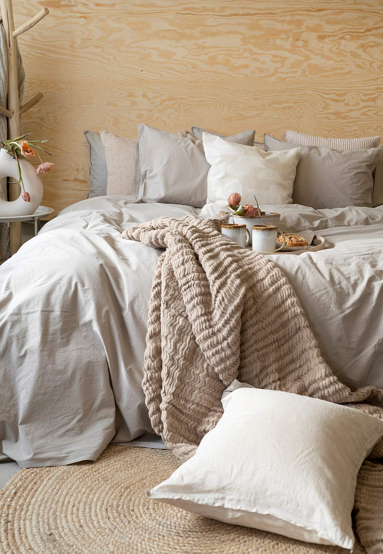 Duvet cover set in cotton percale 220x210 cm