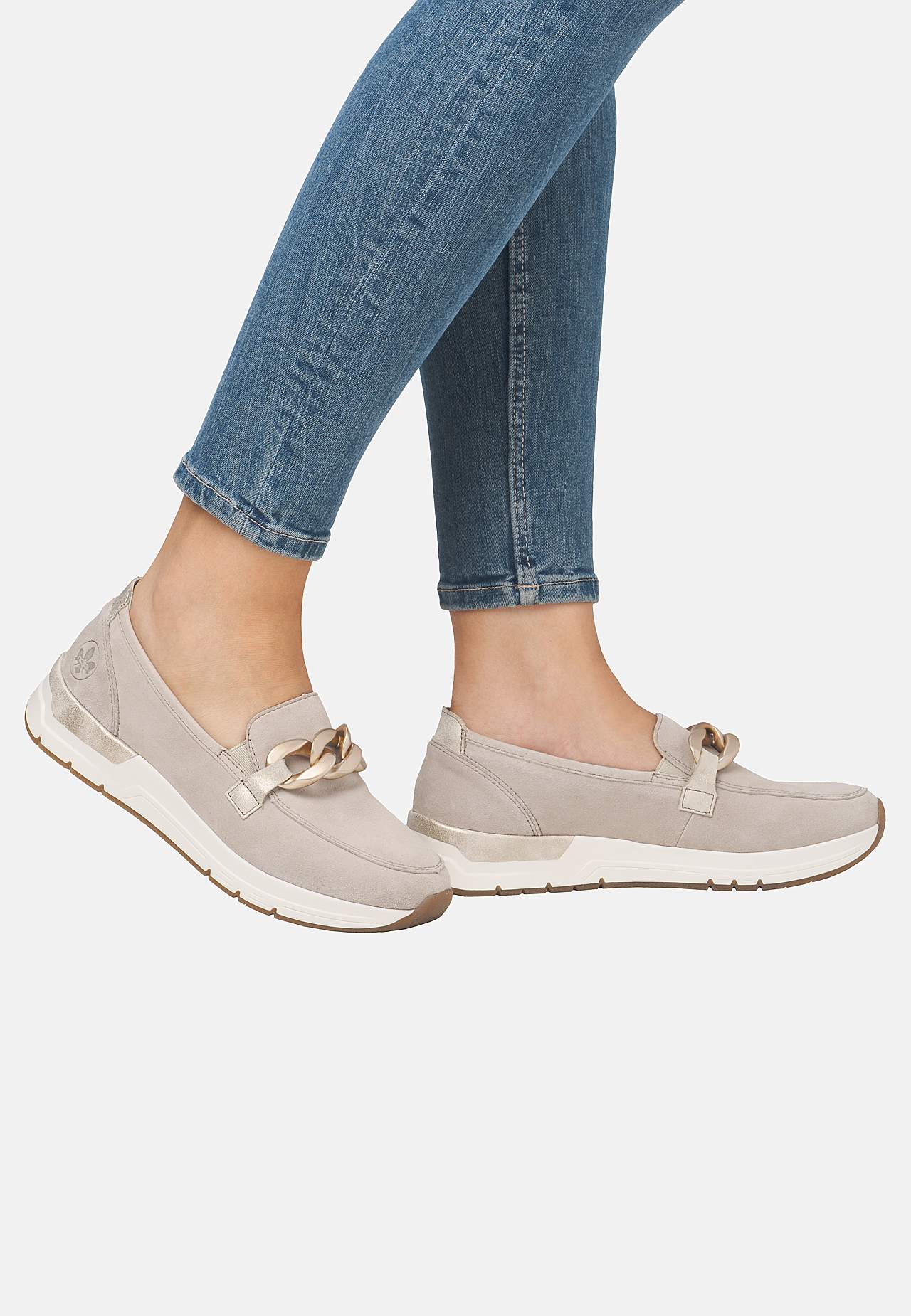 Loafer med spänne