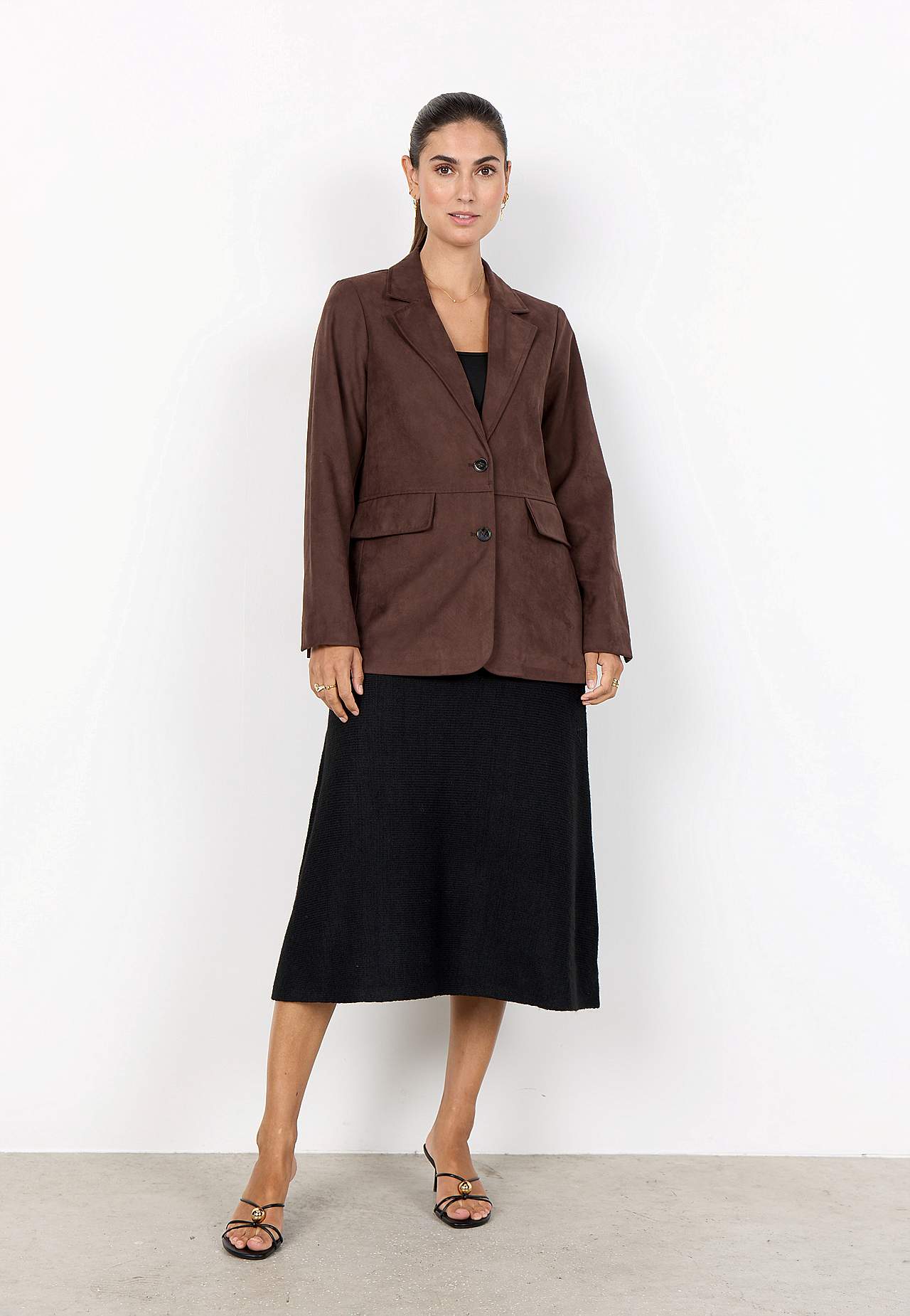 Blazer i ruskindsimitation