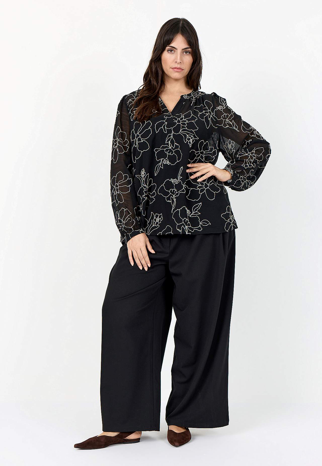 Kreppet bluse