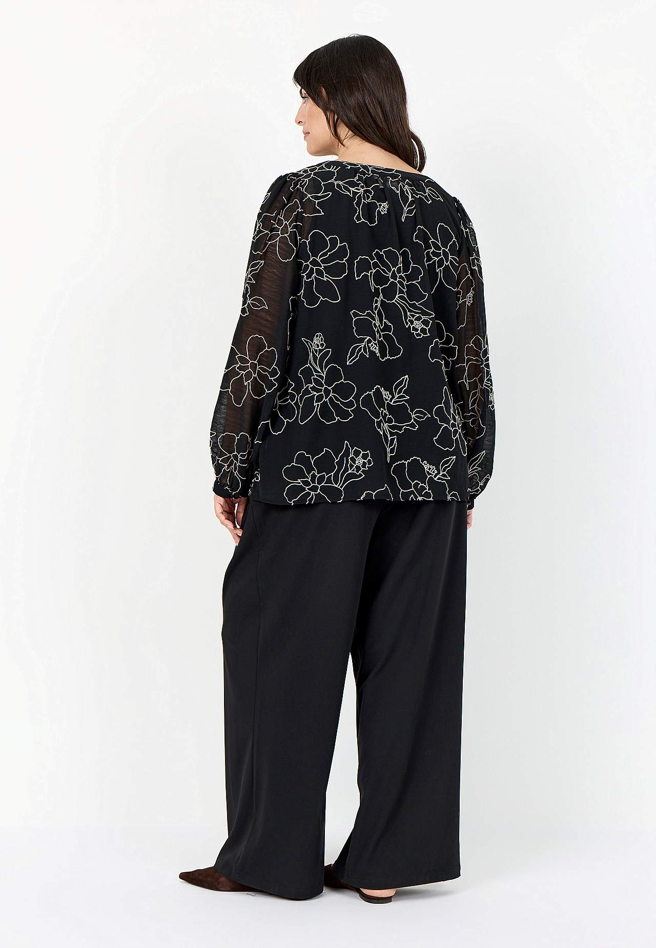 Kreppet bluse