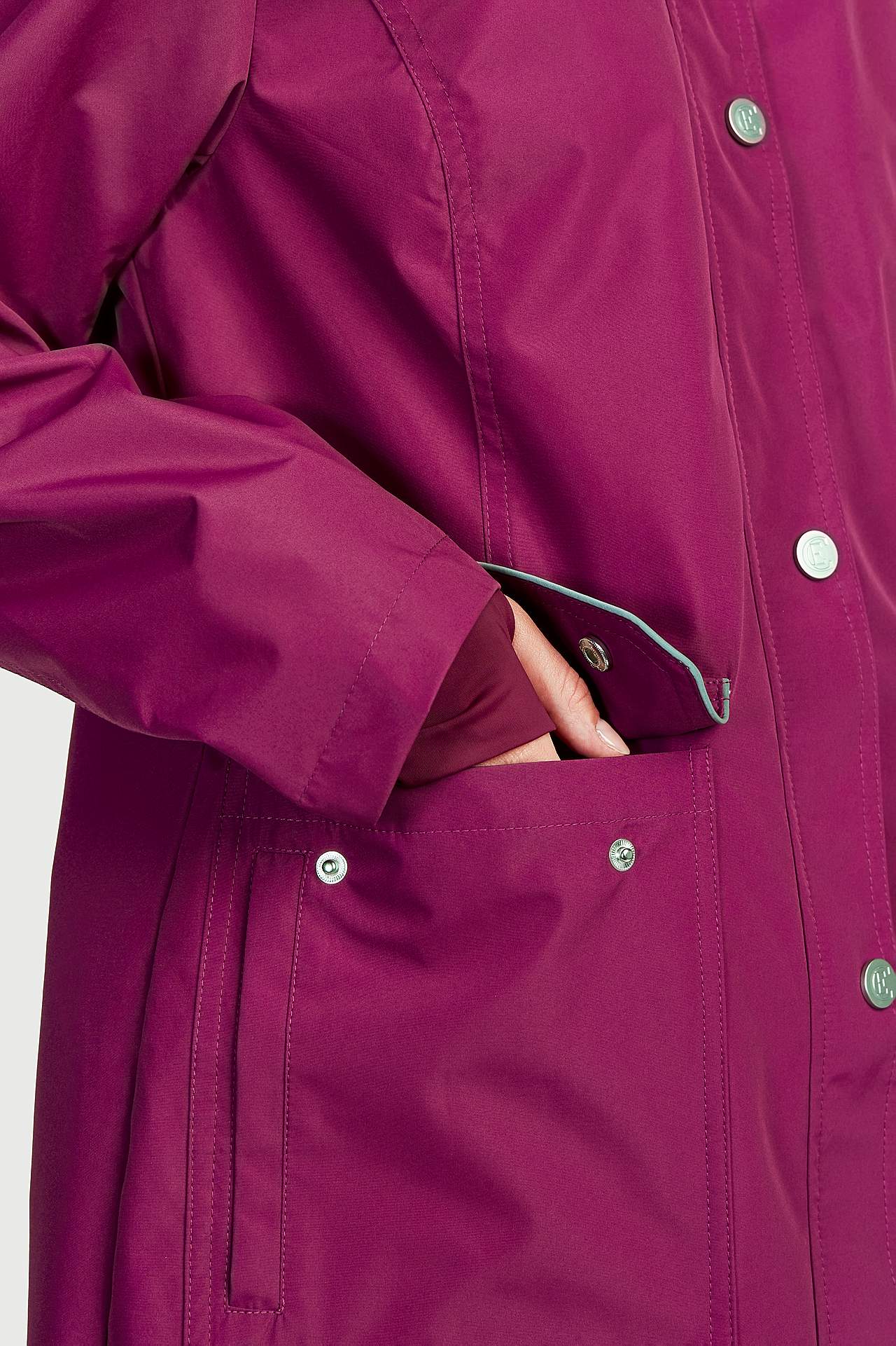 Long jacket with reflective details Benita