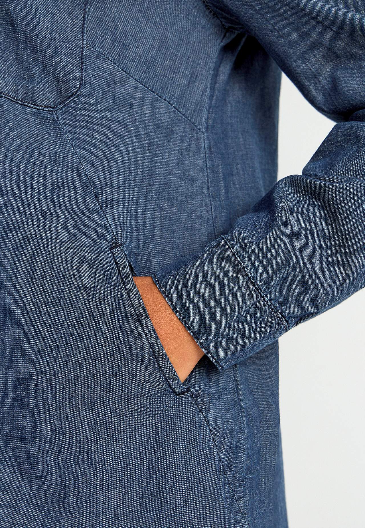 Long denim shirt