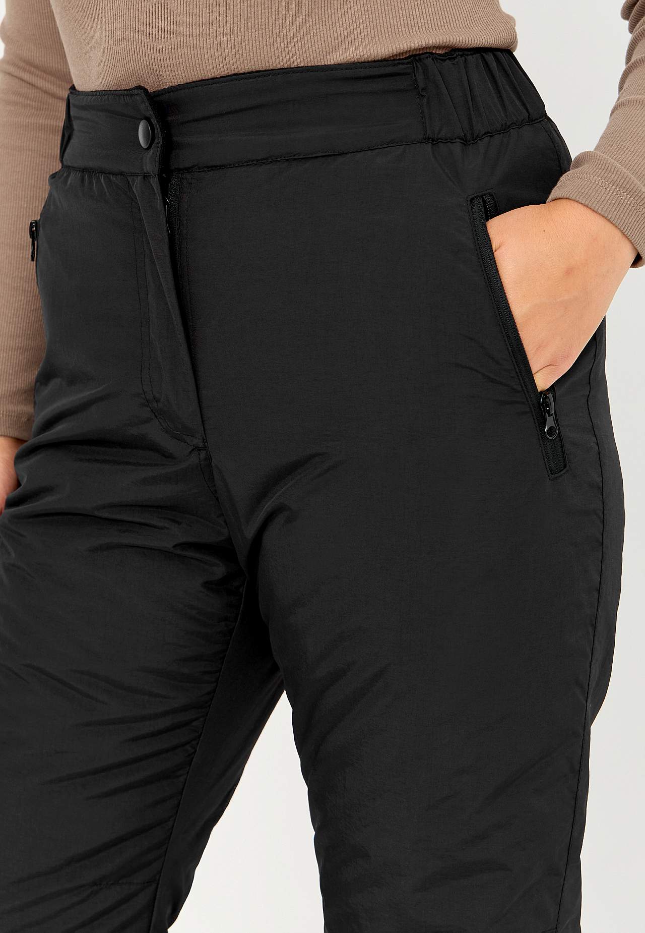 Thermal pants with zip