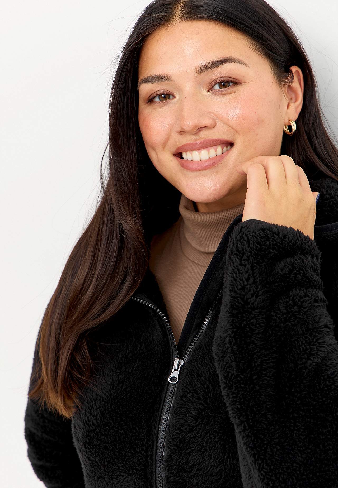 Cosy fleece jacket with hood