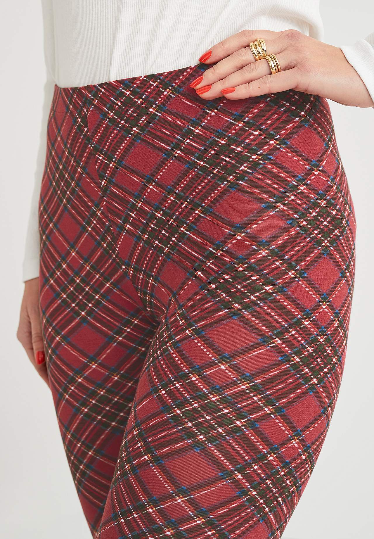 Checked leggings
