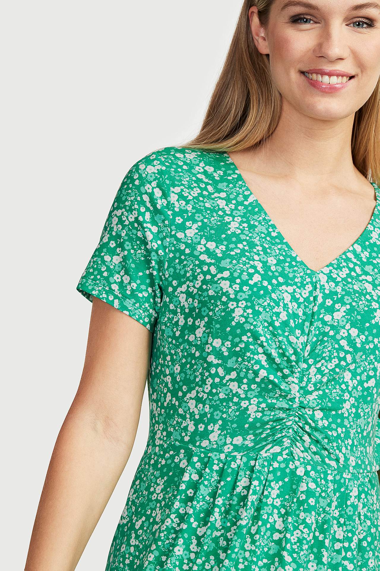 Patterned, short-sleeved jersey dress Jenna