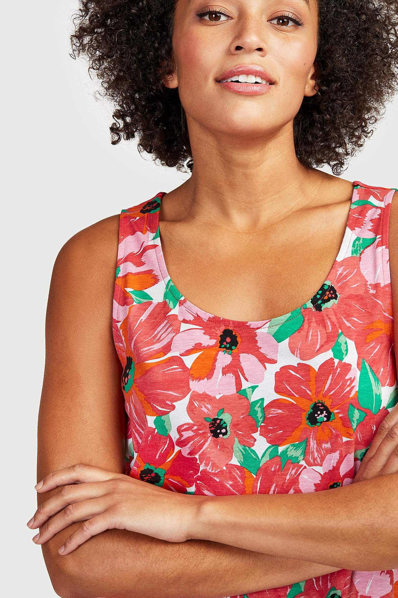 Long, patterned jersey dress