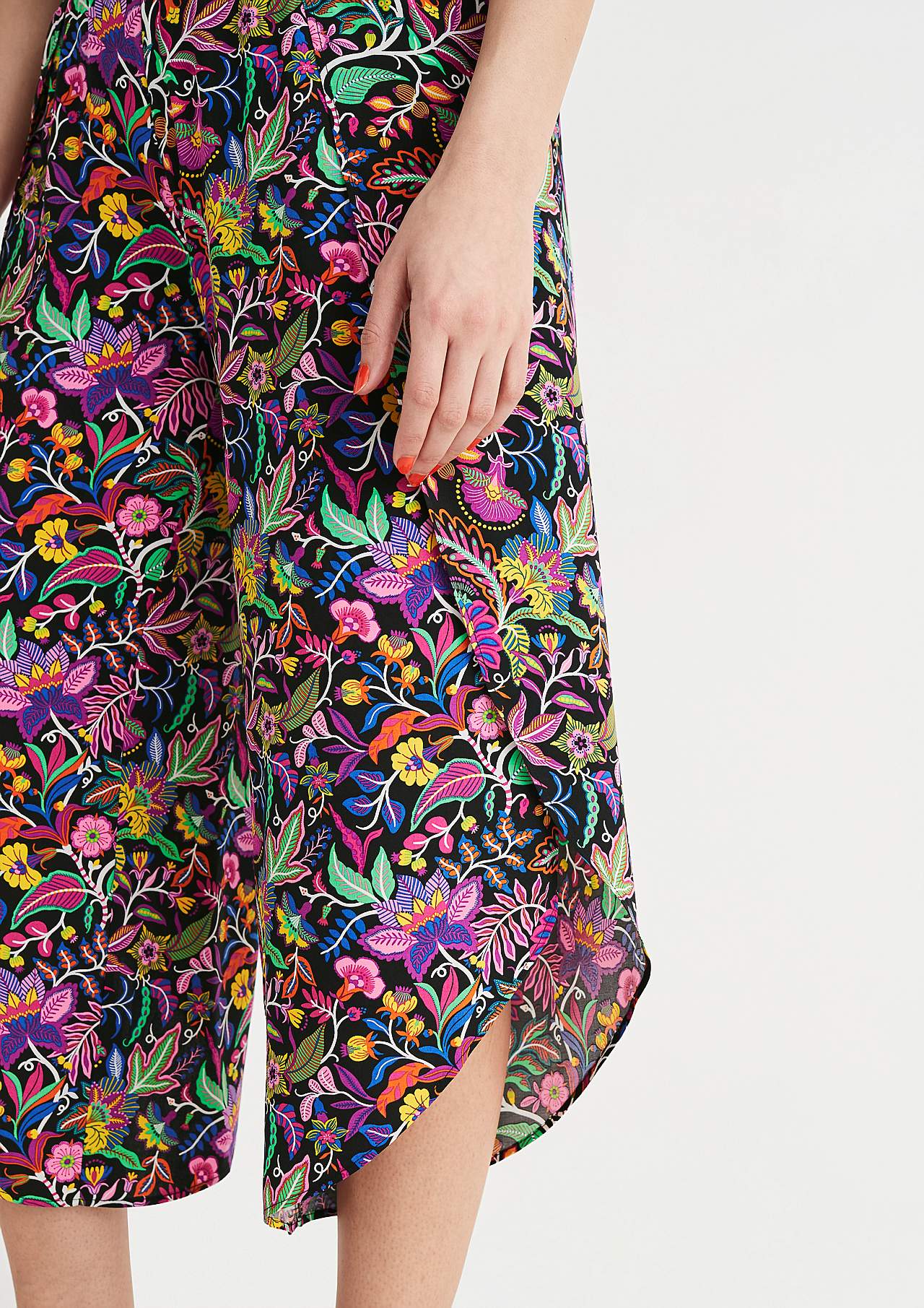 Patterned culotte trousers
