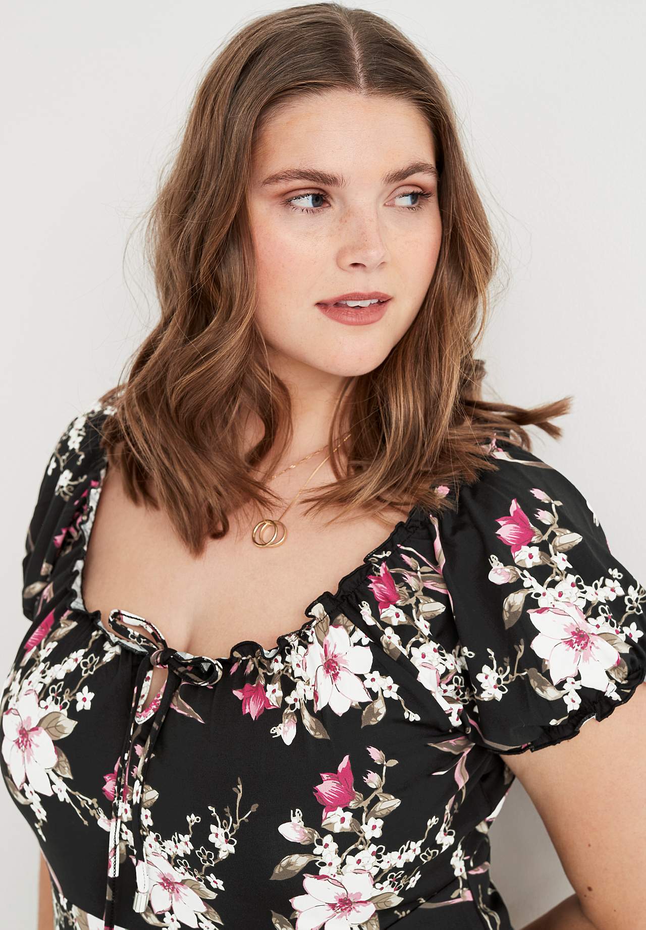 Patterned off-shoulder dress
