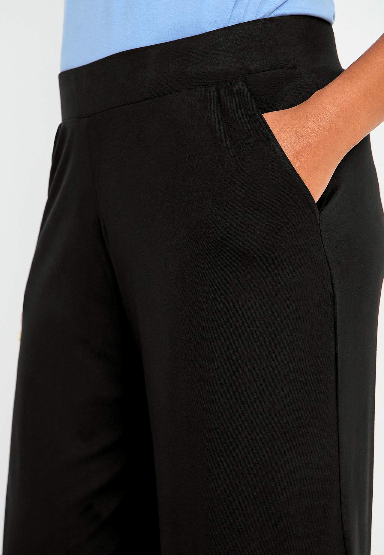 Wide jersey pants