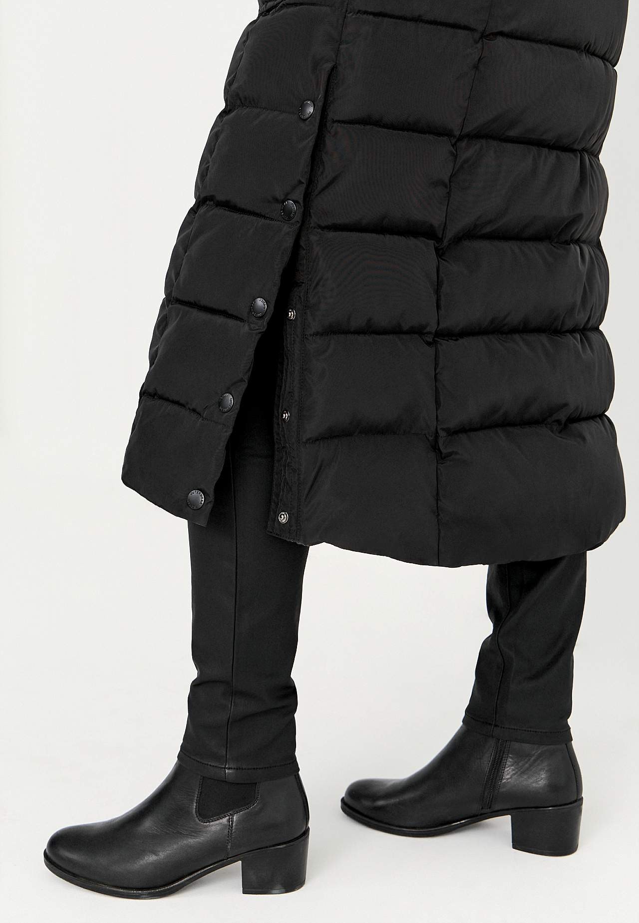 Long, padded coat