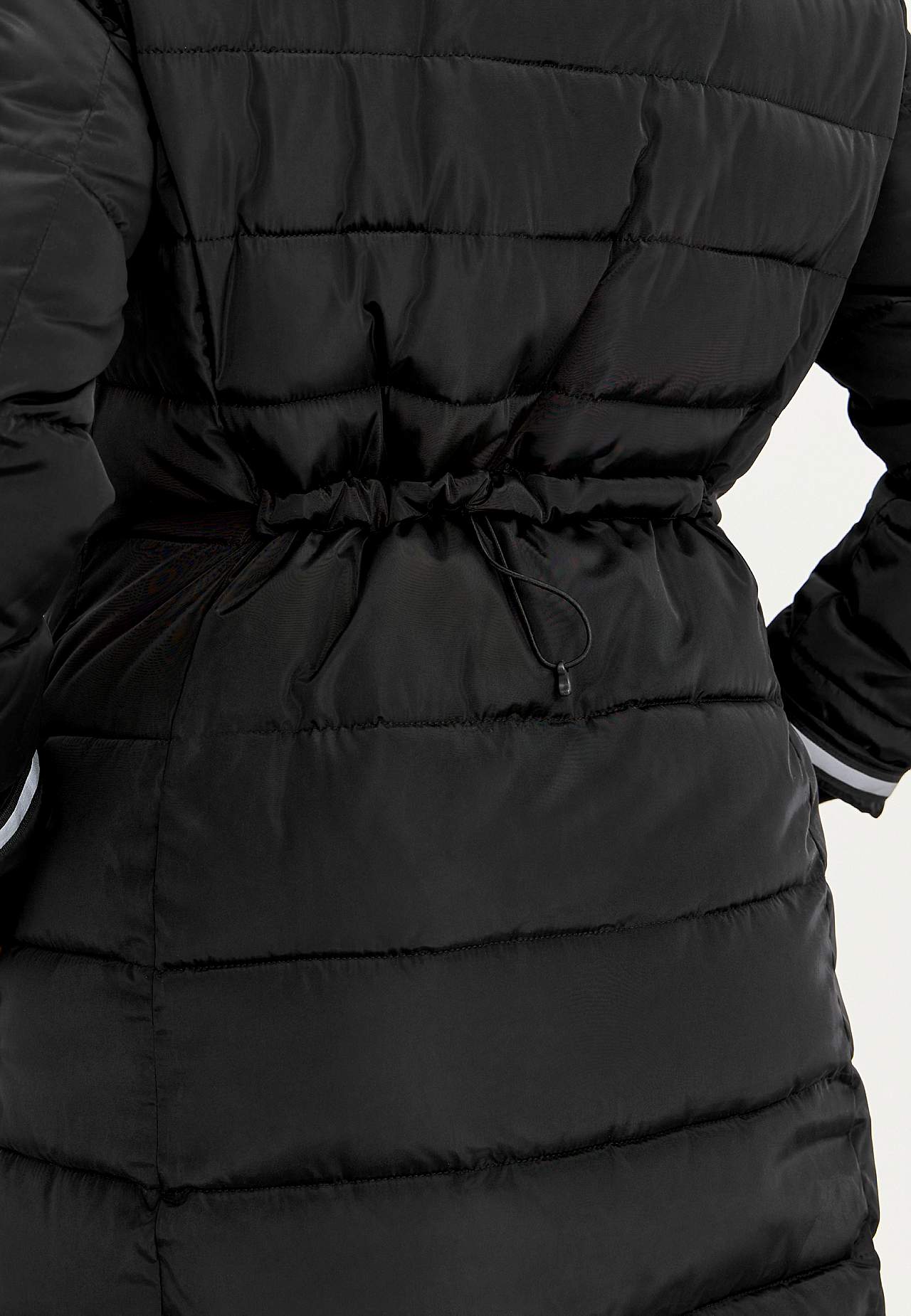 Long, padded coat