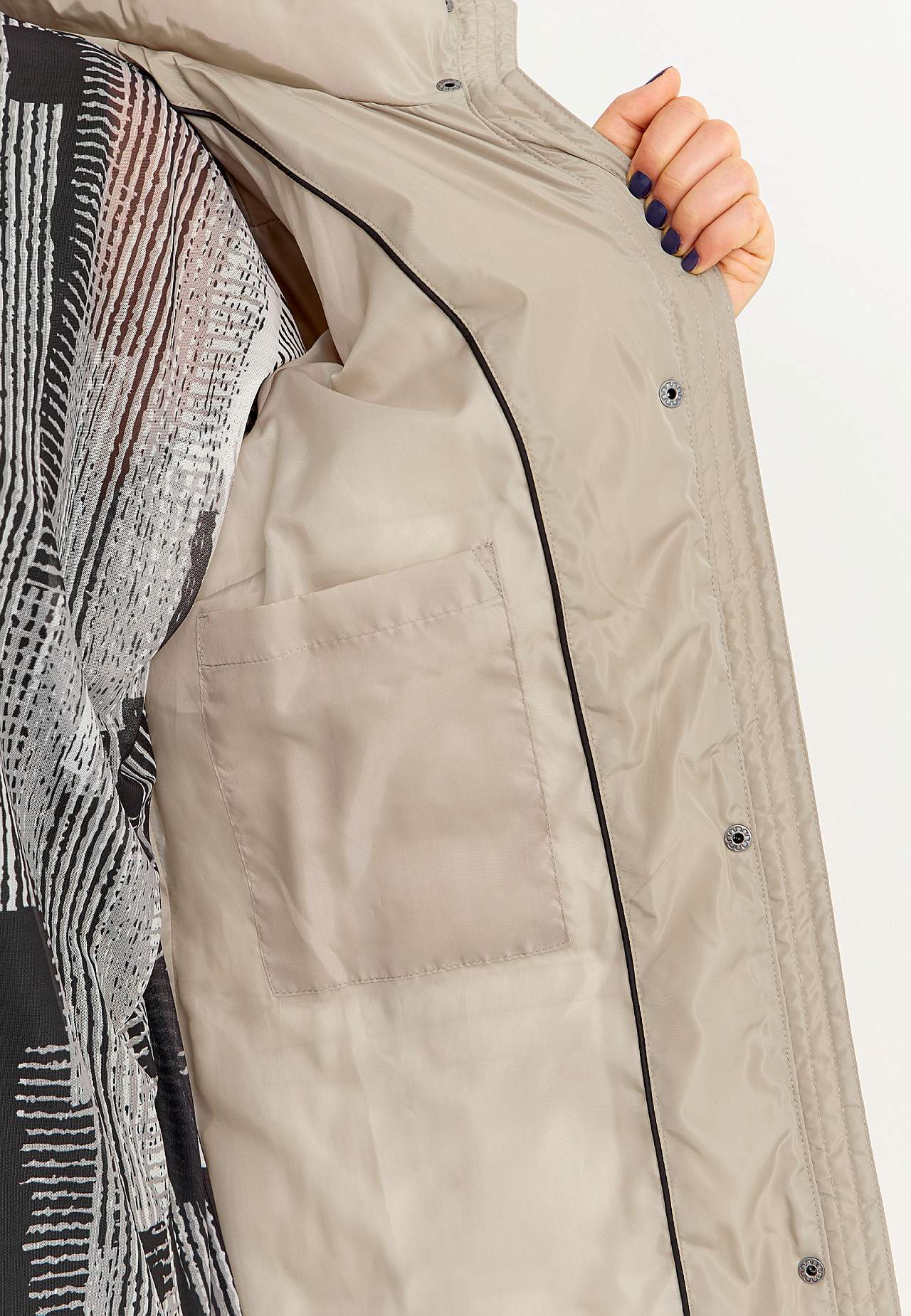 Long, padded coat